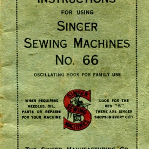 Singer 66 Year 1929 Digital Manual - Etsy