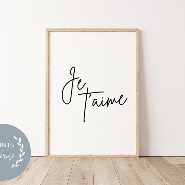 Je T'aime - Etsy