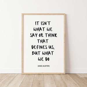 JANE AUSTEN | Digital Art Print | Minimalist Decor