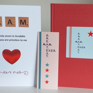 Carte de voeux + Carnet + Marque-page pour Mam Grand Cadeau