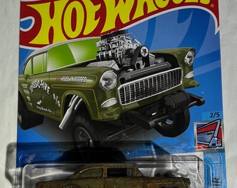 Hot Wheels Custom Treasure Hunt 55 Chevy Bel Air Gasser Barn Find