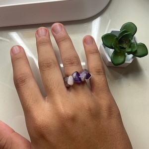 Amethyst chip ring *not wire*