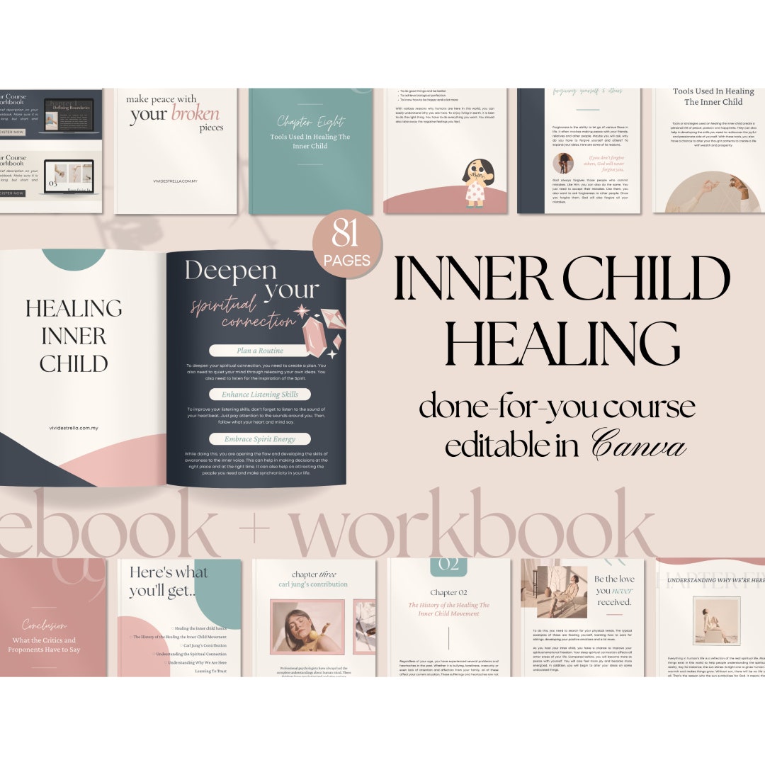 Inner Child Healing Coach Workbook | Brandable Ebook Template - Etsy