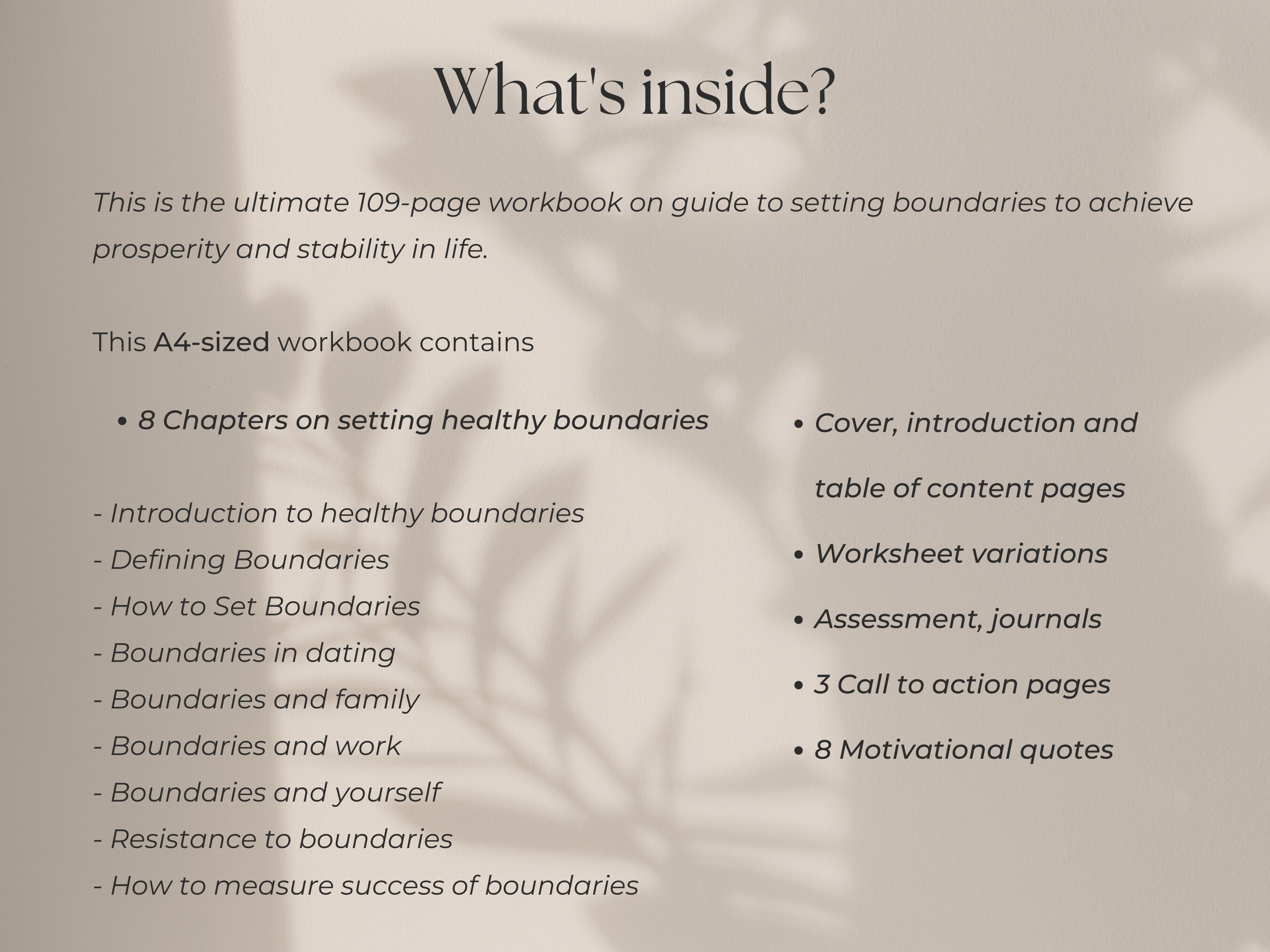 Done for You Course | Healthy Boundaries Workbook | Lead Magnet Ebook ...