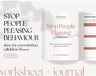 Stop People Pleasing Workbook | Healthy Boundaries Journal (Digital Download)
