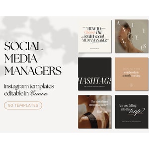 Social Media Manager Template | Digital Marketing Instagram Post Template | Social Media Instagram Templates | Coaching Instagram Templates