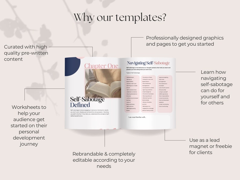 Self-Sabotage Coach Workbook | Done For You Course (Digital Download) image 2