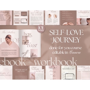 Done For You Self Love Workbook |  Self Love Brandable eCourse |  Lead Magnet Ebook | Life Coaching Tools | Coach Workbook Template |