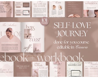 Self-Love Workbook Template | Brandable Coaching Ecourse