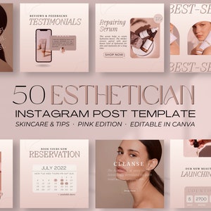Skincare Instagram Template | Esthetician Instagram Templates | Skincare Social Media | Esthetician Canva Template | Spa Instagram Post