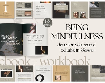 Arbetsbok för mindfulnesscoach | Klar för dig-kurs, Canva-mall
