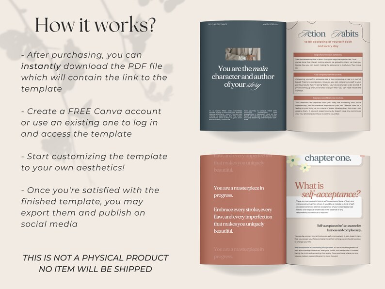 Self-Acceptance Coach Workbook | Ebook Template (Digital Download) image 8