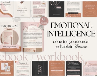 Emotional Intelligence Coach Workbook | Done For You Course, Canva Template