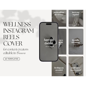 Wellness Instagram Reel Covers | Canva-mallar (digital nedladdning)