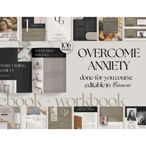 Done For You Course | Coach Workbook Template | Lead Magnet Ebook | Life Coaching Tools | Overcoming Anxiety Workbook |  Brandable eCourse