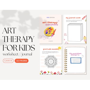 Feuilles d'exercices d'art-thérapie pour les enfants, les parents, les enseignants et les thérapeutes | Outils de TCC imprimables Les enfants pour la santé mentale, l'estime de soi et la confiance en soi