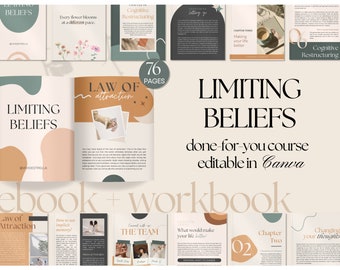 Limiting Beliefs Coach Workbook | Canva Ebook Template (Digital)