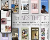 Instagram Reel Covers | Canva Reels Template | Aesthetic Reel Cover Template | Instagram Reels Covers | Canva Template, Minimal IG Reel