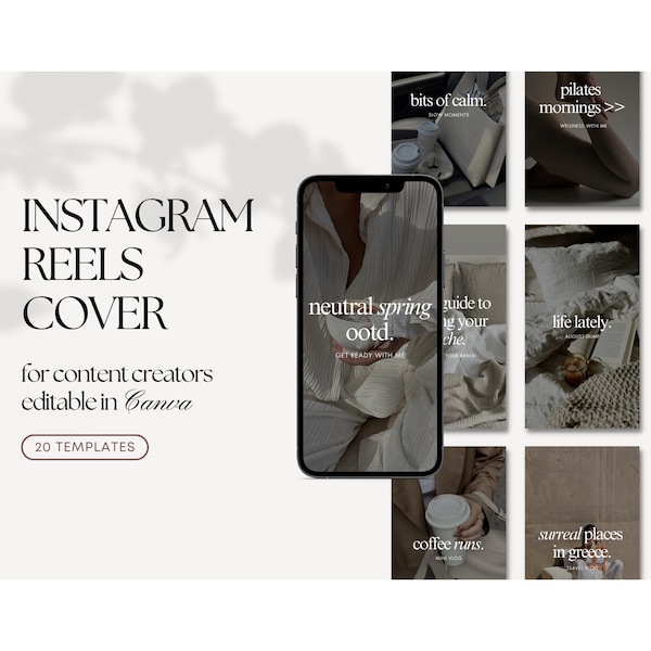 Couvertures de bobines Instagram | Modèle de bobine Instagram | Modèles de couverture de bobine | Modèles Canva pour influenceur | Créateur de contenu | Créateur de CGU