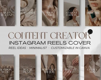 Instagram Reels Cover Template | Canva, Influencer Design (Digital Download)