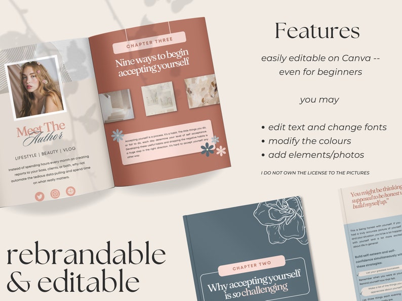 Self-Acceptance Coach Workbook | Ebook Template (Digital Download) image 5