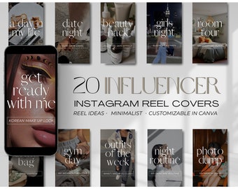 Omslagsjabloon Instagram-rollen | Minimalistische influencerontwerpen (canva)