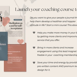 Self-acceptance Coach Workbook | Done for You Course | Lead Magnet ...