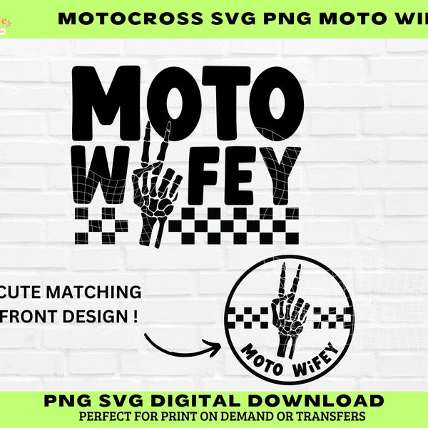 Moto Wife PNG SVG Racing wife Mama Motocross Witch Mom dirt bike racing png  Skeleton Peace sublimation dirtbike race life off road