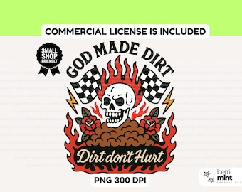 God made dirt PNG Motocross Boy Design Moto Mama Mom Sublimation dirt bike racing Toddler dirtbike Kid checkered flag A lil never hurt Race