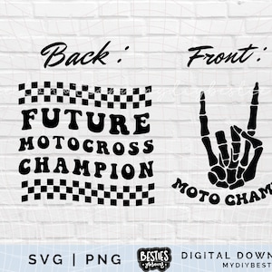 Zukünftiger Motocross-Champion Moto-Kid Mama Mama Mama Mama Mama Dirt Bike Racing png dxf Cricut Silhouette Motocross Sublimation Dirtbike OffRoad Biker