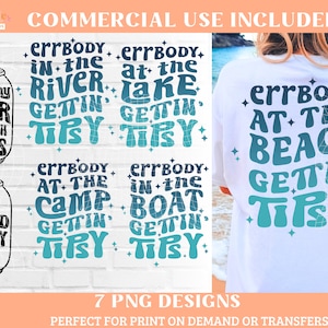 Errbody at the Beach Getting Tipsy PNG Beber Sublimación Diseño Paquete Vida Verano Camiseta archivos Descarga digital