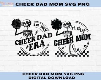 Cheer Bundle PNG SVG Dad In my cheer mom Era cheerleading cheerleader  mama shirt design sublimation  Life checkered Scan cut file