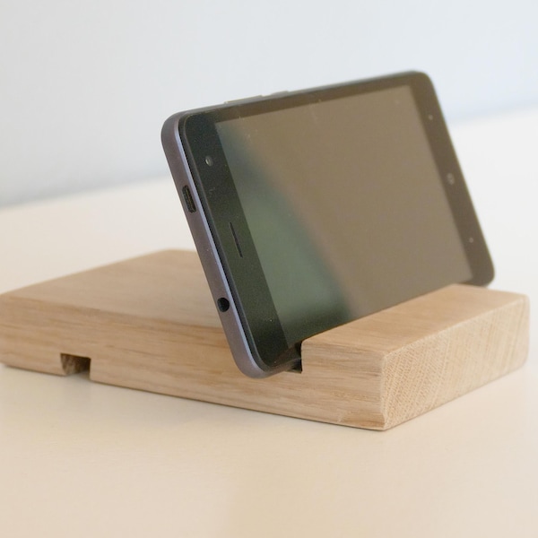 Support téléphone et tablette en bois massif