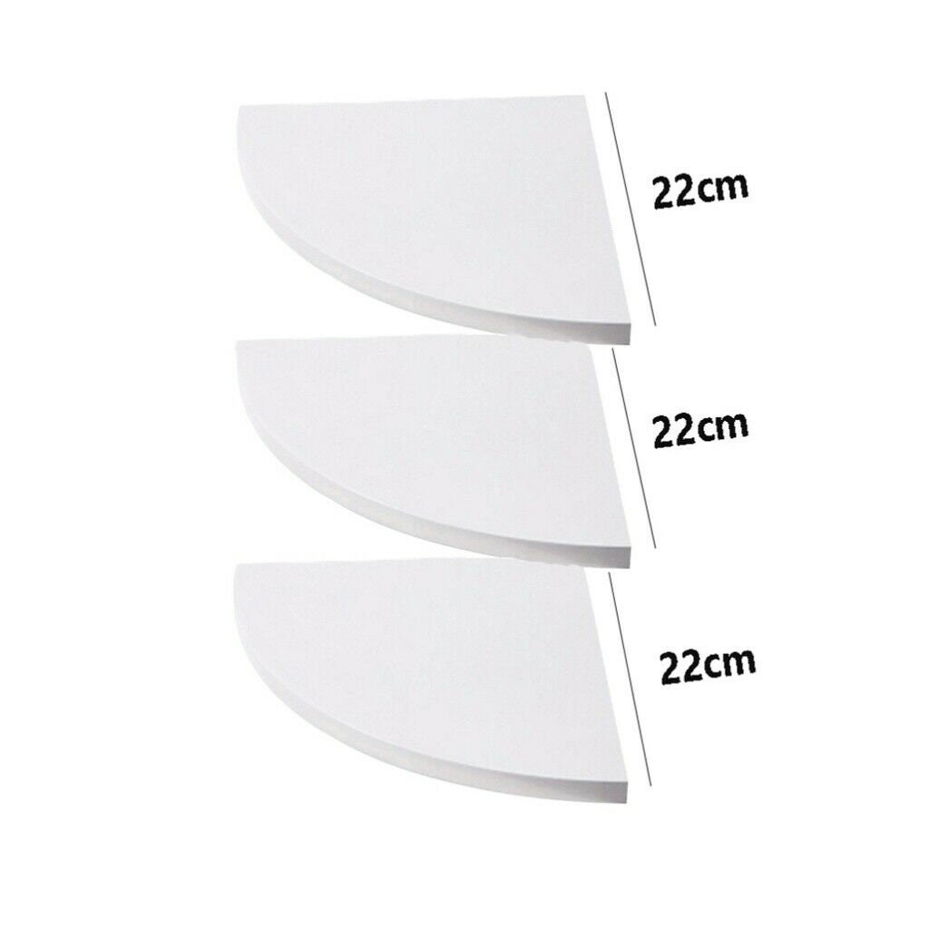 3 White Floating Corner Shelf 3 Kitchen Shelf 3 Solid Etsy Australia