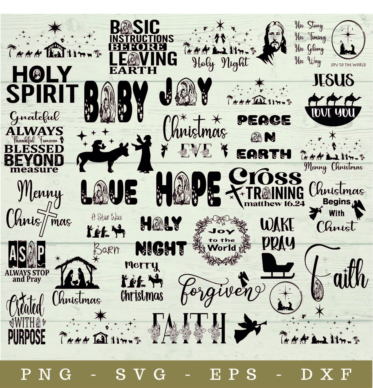 Nativity SVG Bundle / Cut File / Cricut / Nativity SVG / Christmas PNG ...