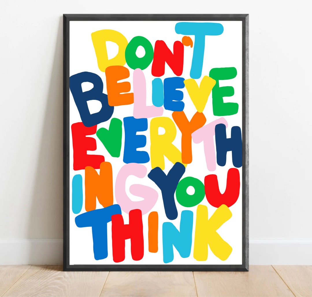 Mental Health/happiness Quote Print | Motivational Quotes Poster ...