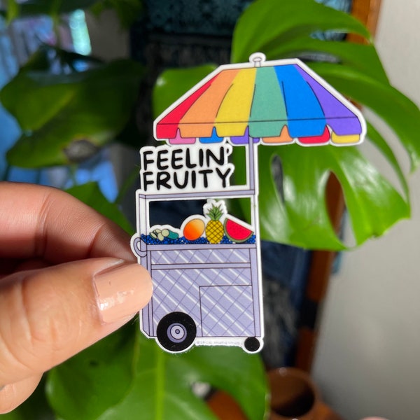 LGBT Sticker | Fruta Sticker | Latino Sticker | Chistoso | Carrito de Fruta | Fruteria | Gay | Pride Month