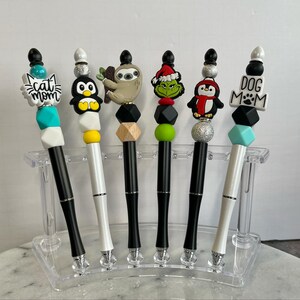 Stylos en métal, maman chat, maman chien, paresseux, pingouin + 1 recharge gratuite