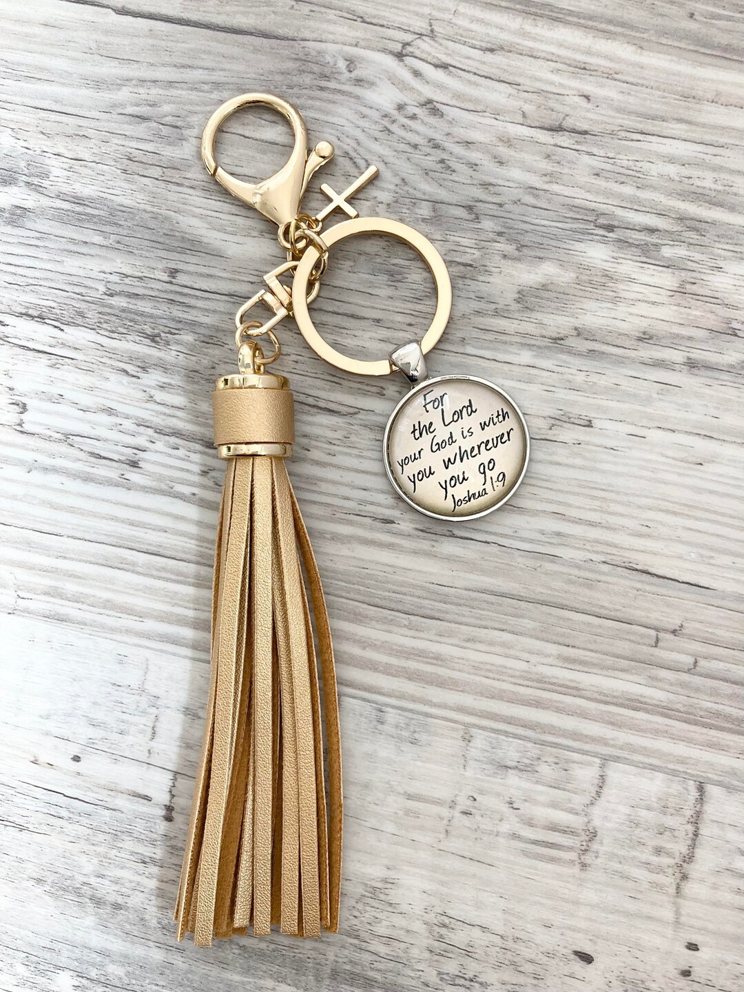 Faith Bible Verse Keychains Gold Tassel Silver Tassel Etsy