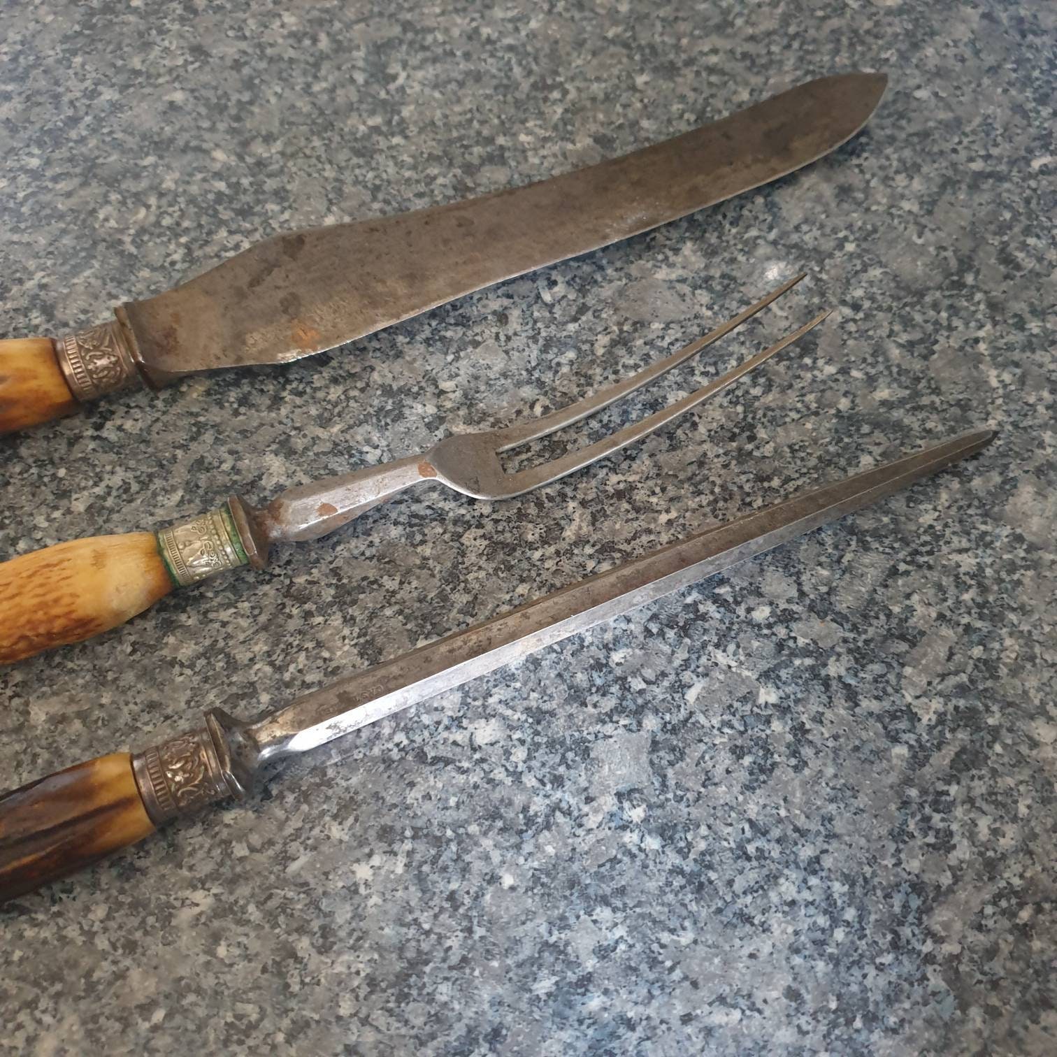 Isaac Ellis & Sons Carving Set (sheffield Steel) - Etsy