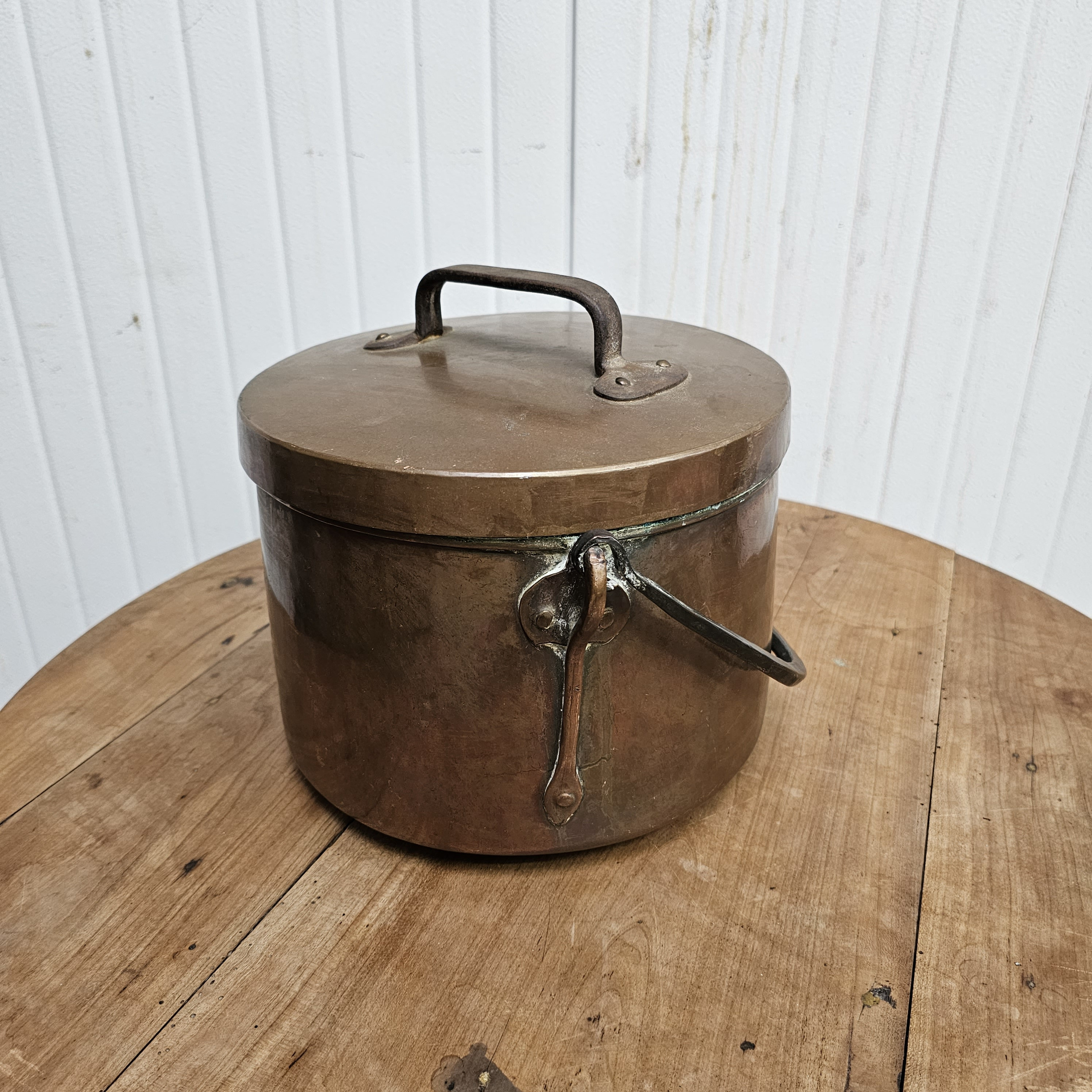フランス製アンティーク小型の銅鍋 フランス製アンティーク小型の銅鍋 アンティークのフランス製銅鍋
