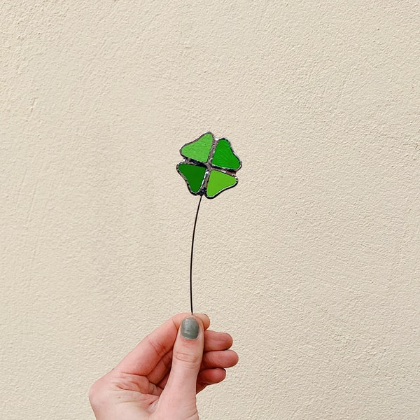 Stained Glass Four Leaf Clover