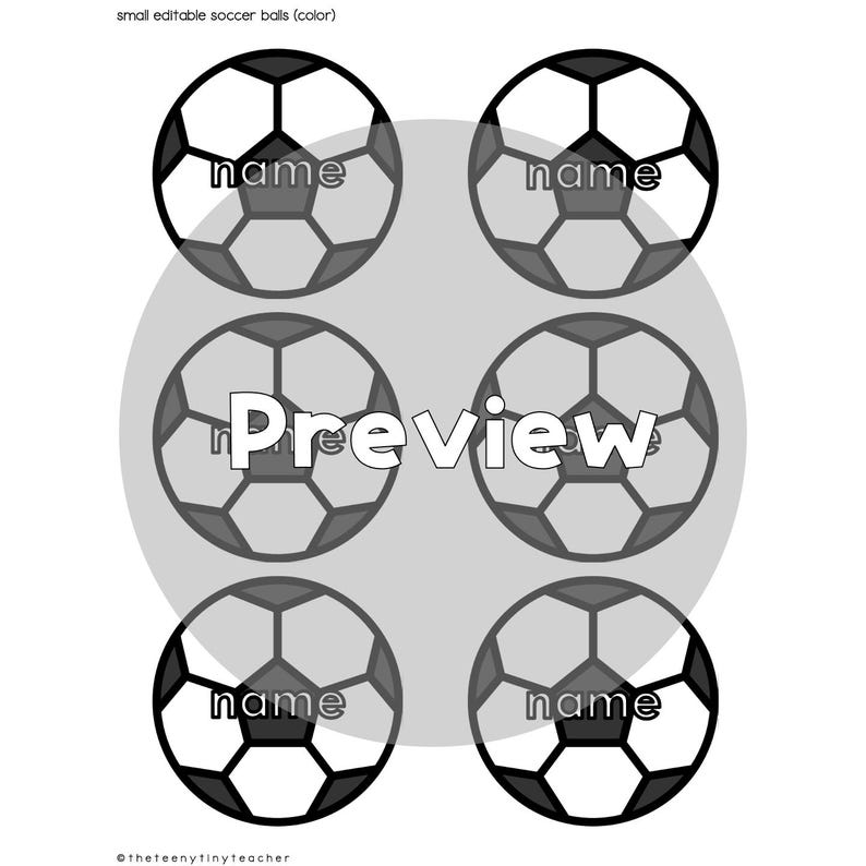 Classroom Bulletin Board Editable Set - Soccer Balls - Etsy