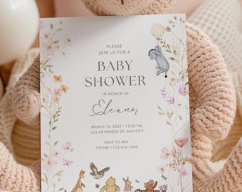 winnie the pooh baby shower invitation, winnie the pooh baby shower invitation template, winnie the pooh, winnie the pooh baby shower