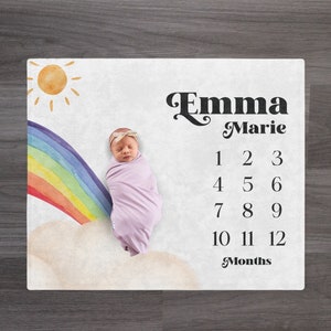 rainbow milestone blanket, rainbow, girl milestone blanket, baby girl milestone blanket, baby milestone blanket, girl, rainbow baby