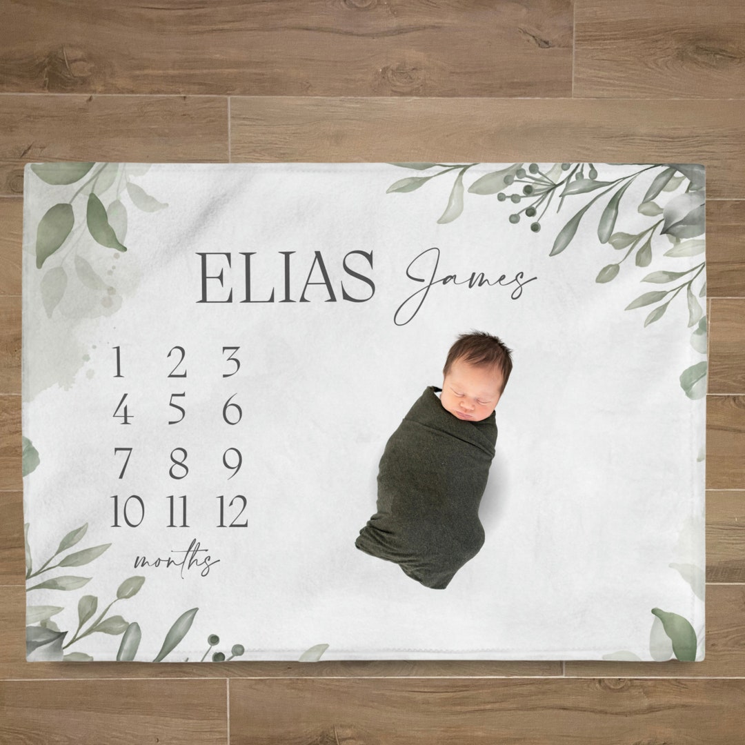 Milestone Blanket, Baby Milestone Blanket, Baby Monthly Milestone