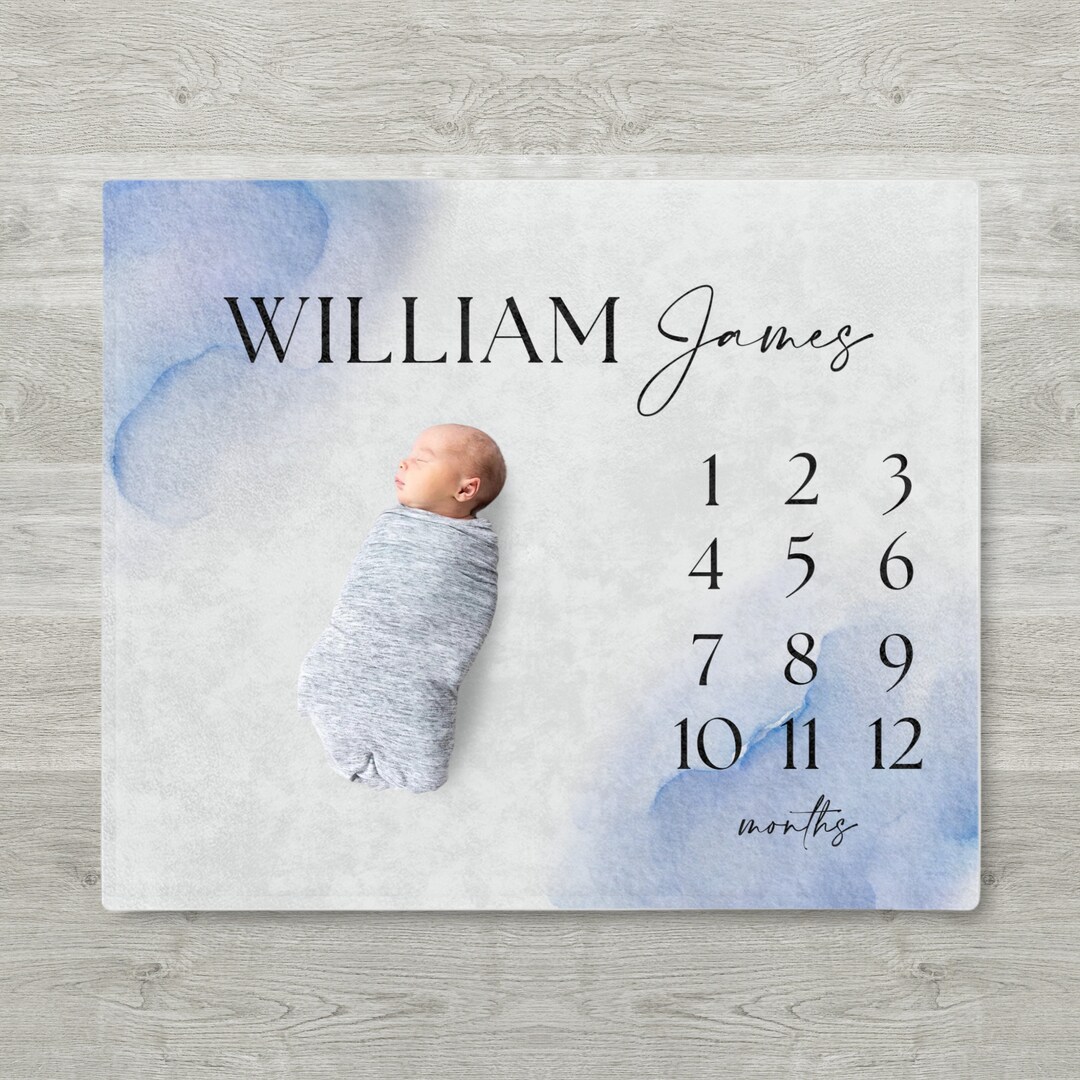 Milestone Blanket, Baby Milestone Blanket, Milestone Blanket Boy, Boy