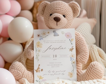winnie the pooh baby shower invitation, winnie the pooh baby shower invitation template, winnie the pooh, winnie the pooh baby shower