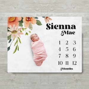 girl milestone blanket, baby girl milestone blanket, pink milestone blanket, floral, baby milestone blanket, girl, flowers, pink, retro