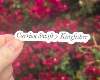 Quicksilver, quicksilver sticker, Brimstone, quicksilver book, Carrion Swift, Kingfisher, Kingfisher sticker, romantasy, Brimstone sticker